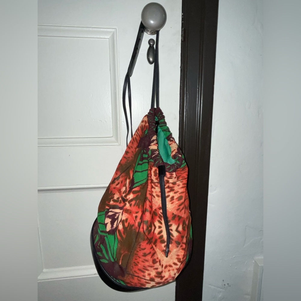 Jean Paul Gaultier Bucket Bag Backpack Bag Leopard Jungle Print